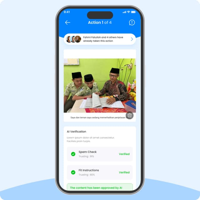 Supporter & Action Verification